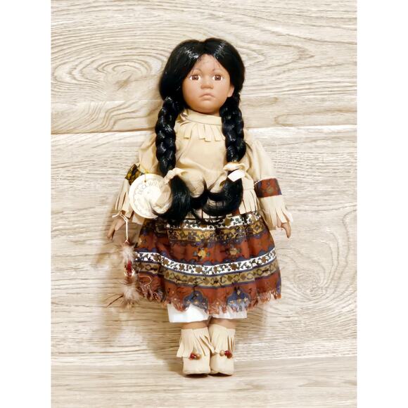 Vintage Limited Edition Native American Duck House Heirloom Doll Dream Catcher - Picture 1 of 9